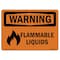 Signmission Safety Sign, OSHA WARNING, 7" Height, 10" Width, Flammable Liquids, Landscape, D-L-12617 OS-WS-D-710-L-12617 - alternate 1